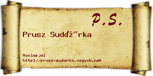Prusz Sudárka névjegykártya